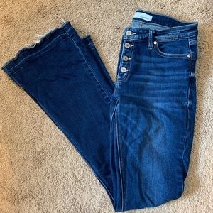 Kancan Mid-Rise Flare Stretch Jeans